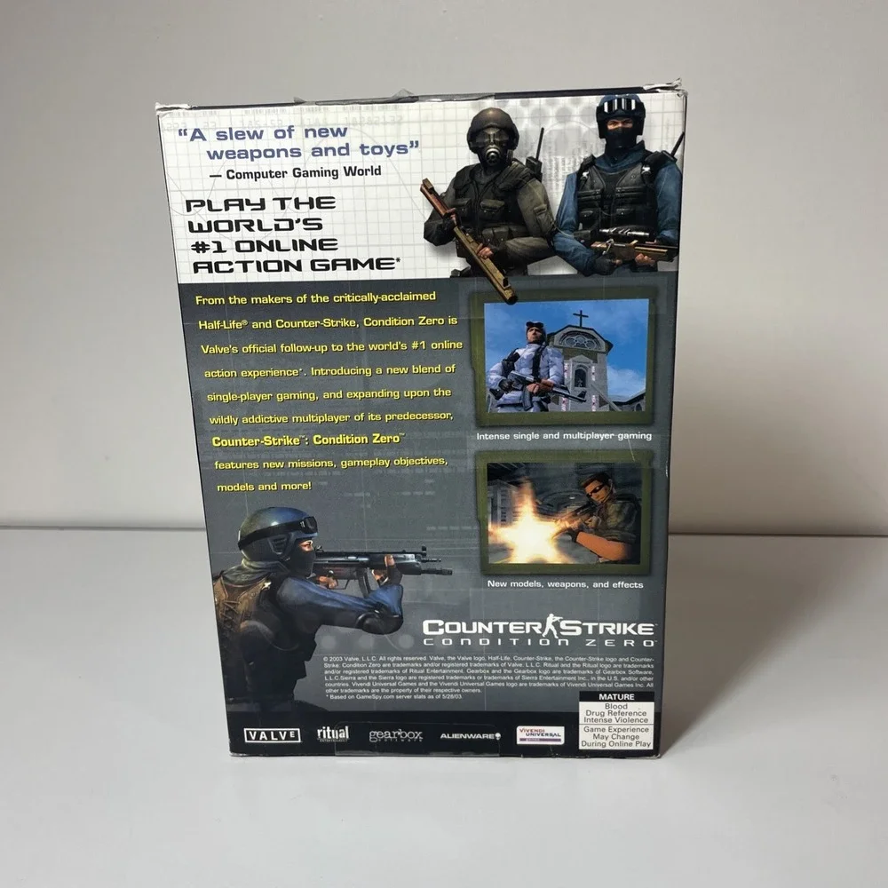 Counter-Strike Condition Zero PC CD-ROM Game Valve Sierra FPS Shooter Box